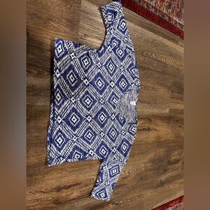 BONGO Navy and White Knit Sweater